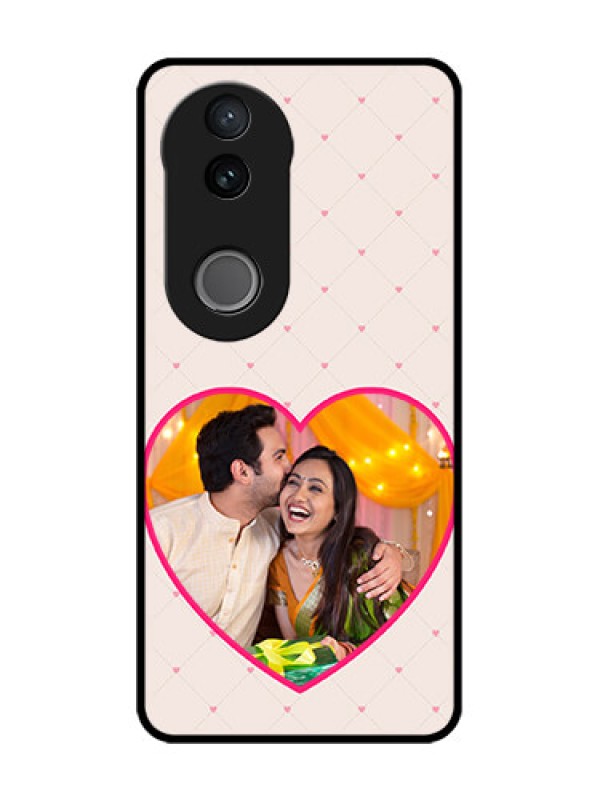 Custom Vivo V50 5G Custom Metal Phone Case - Heart Shape Design