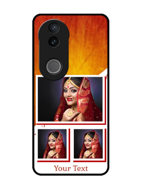 Custom Vivo V50 5G Custom Metal Phone Case - Wedding Memories Design