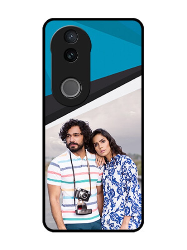 Custom Vivo V50 5G Custom Metal Phone Case - Simple Pattern Photo Upload Design