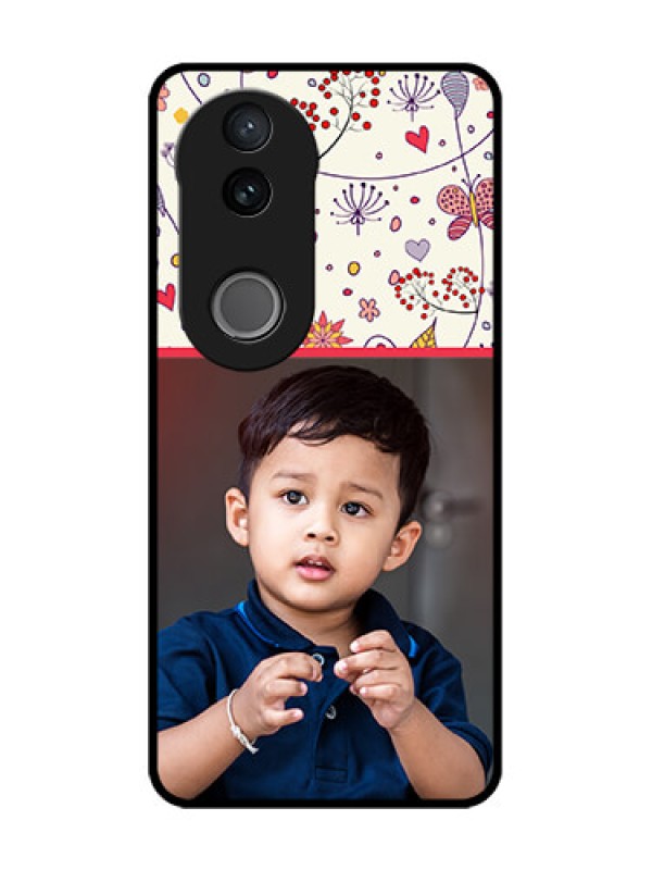 Custom Vivo V50 5G Custom Metal Phone Case - Premium Floral Design