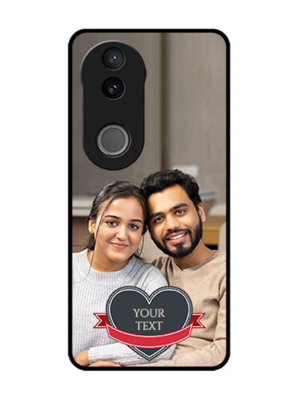 Custom Vivo V50 5G Custom Metal Phone Case - Just Married Couple Design