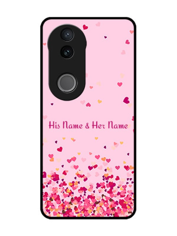 Custom Vivo V50 5G Custom Metal Phone Case - Floating Hearts Design