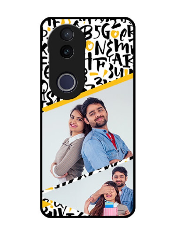 Custom Vivo V50e 5G Custom Metal Phone Case - Letters Pattern Design