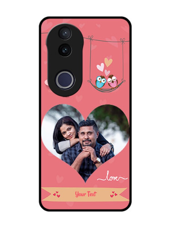 Custom Vivo V50e 5G Custom Metal Phone Case - Peach Color Love Design