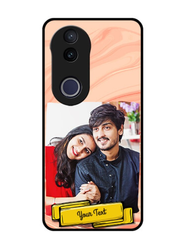 Custom Vivo V50e 5G Custom Metal Phone Case - Marble Texture Design