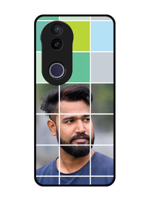 Custom Vivo V50e 5G Custom Metal Phone Case - With White Box Pattern