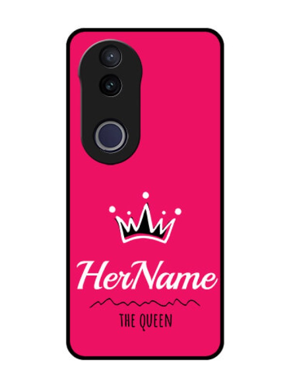 Custom Vivo V50e 5G Custom Metal Phone Case - Queen With Name Design