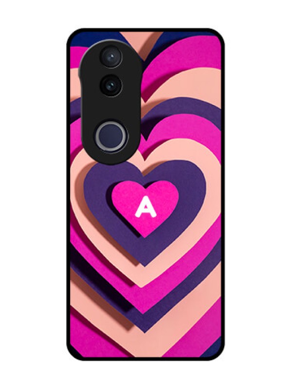 Custom Vivo V50e 5G Custom Metal Phone Case - Cute Heart Pattern Design