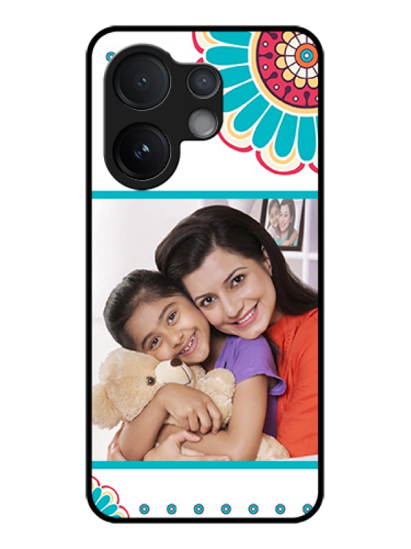 Custom Vivo V60 5G Custom Metal Phone Case - Flower Design