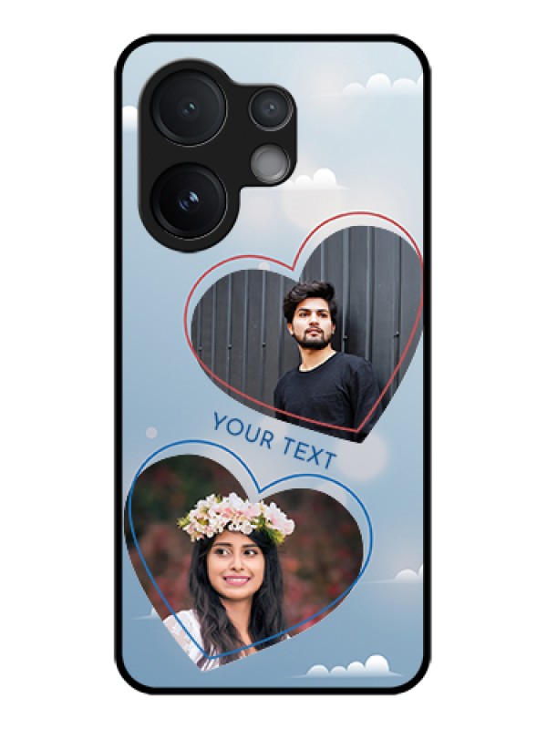 Custom Vivo V60 5G Custom Metal Phone Case - Blue Color Couple Design