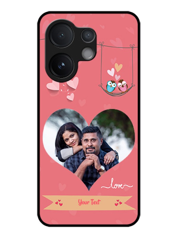 Custom Vivo V60 5G Custom Metal Phone Case - Peach Color Love Design