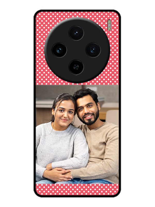 Custom Vivo X100 5G Custom Metal Phone CaseWhite Dotted Design