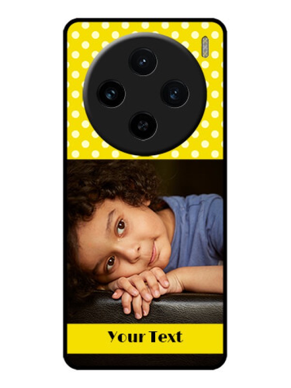 Custom Vivo X100 5G Custom Metal Phone CaseBright Yellow Case Design