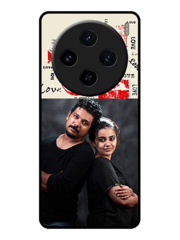 Custom Vivo X100 5G Custom Metal Phone CaseTrendy Love Design Case