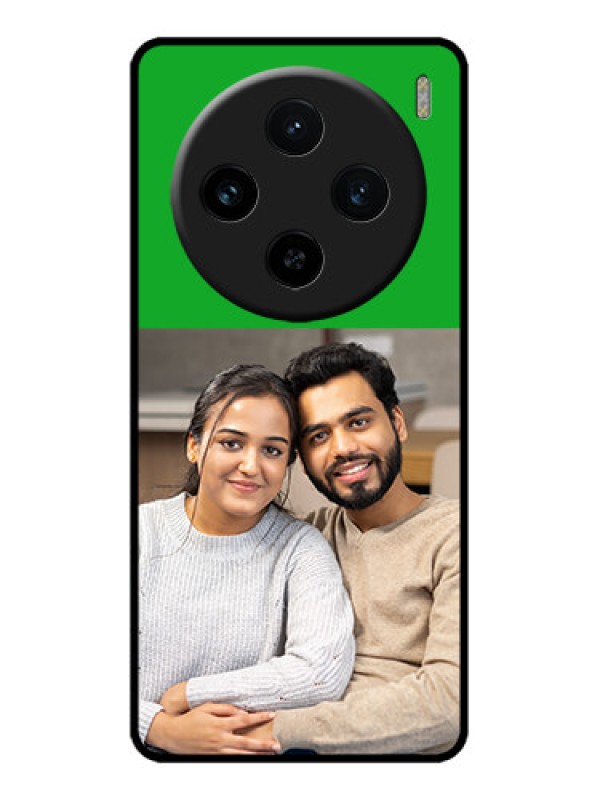 Custom Vivo X100 5G Custom Metal Phone CaseGreen Pattern Design