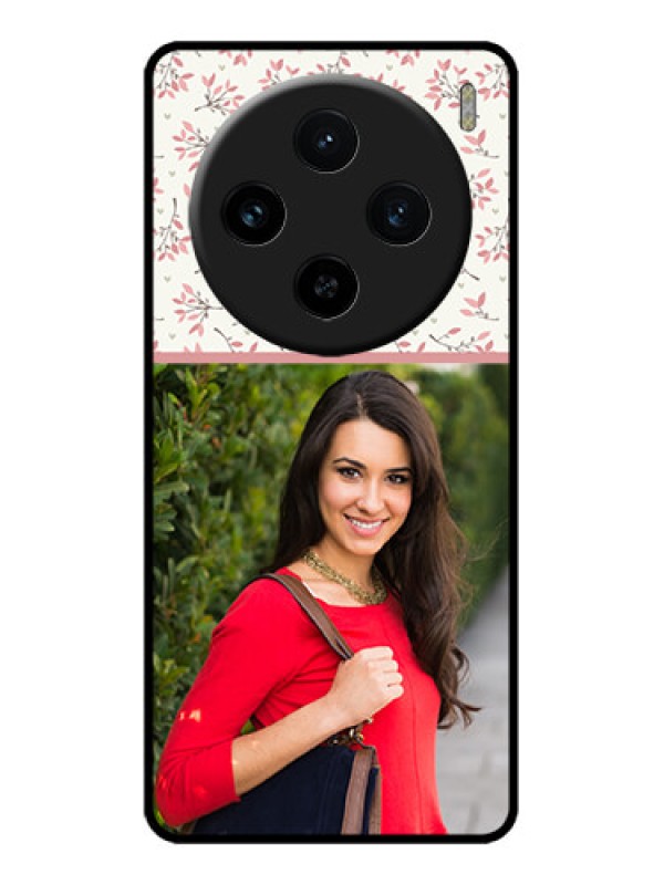 Custom Vivo X100 5G Custom Metal Phone CaseStunning Floral Design