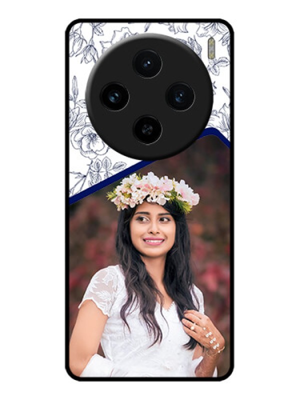 Custom Vivo X100 5G Custom Metal Phone CaseClassy Floral Design