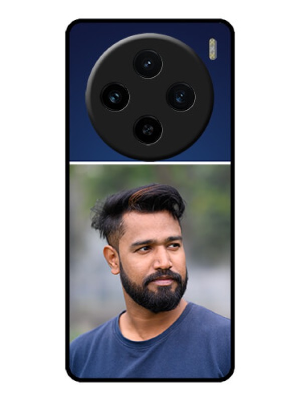 Custom Vivo X100 5G Custom Metal Phone CaseSimple Royal Blue Design