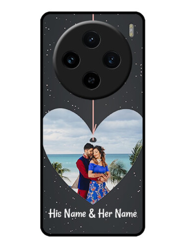 Custom Vivo X100 5G Custom Metal Phone CaseHanging Heart Design