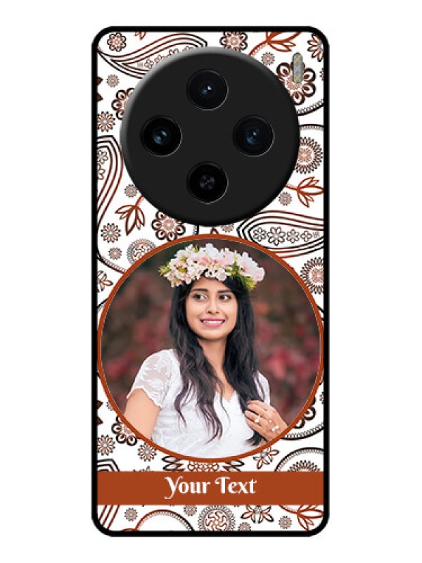 Custom Vivo X100 5G Custom Metal Phone CaseAbstract Flower Design