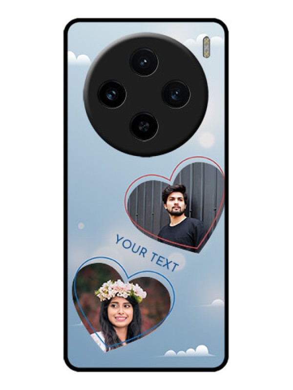 Custom Vivo X100 5G Custom Metal Phone CaseBlue Color Couple Design