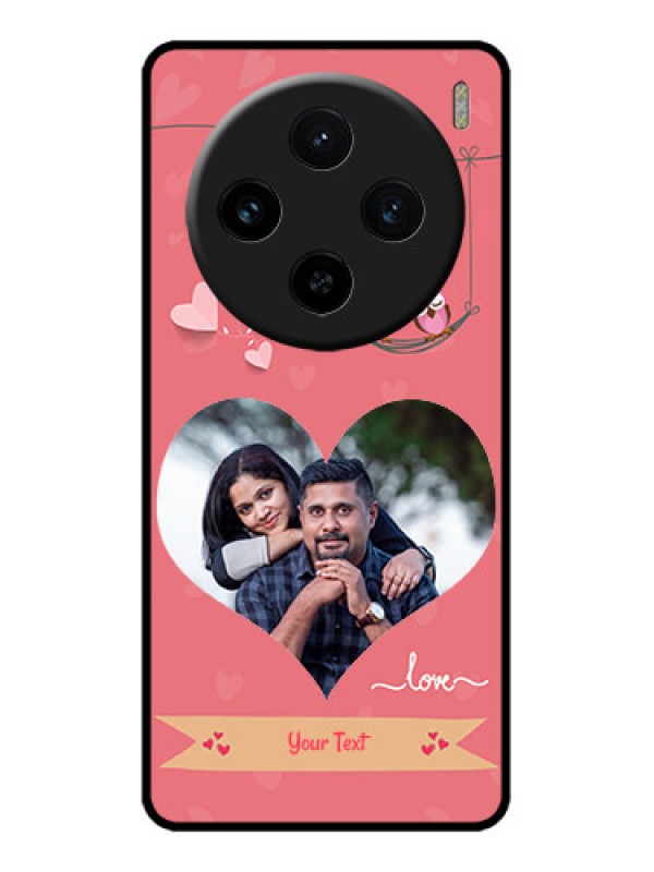 Custom Vivo X100 5G Custom Metal Phone CasePeach Color Love Design