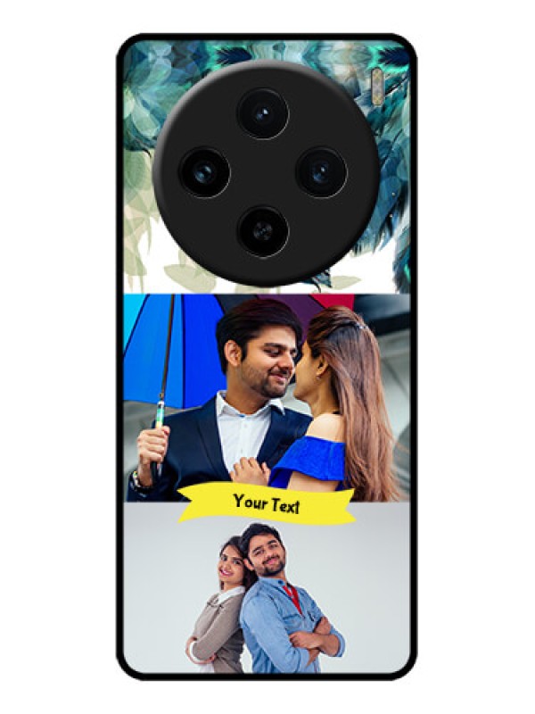 Custom Vivo X100 5G Custom Metal Phone CaseImage With Boho Peacock Feather Design