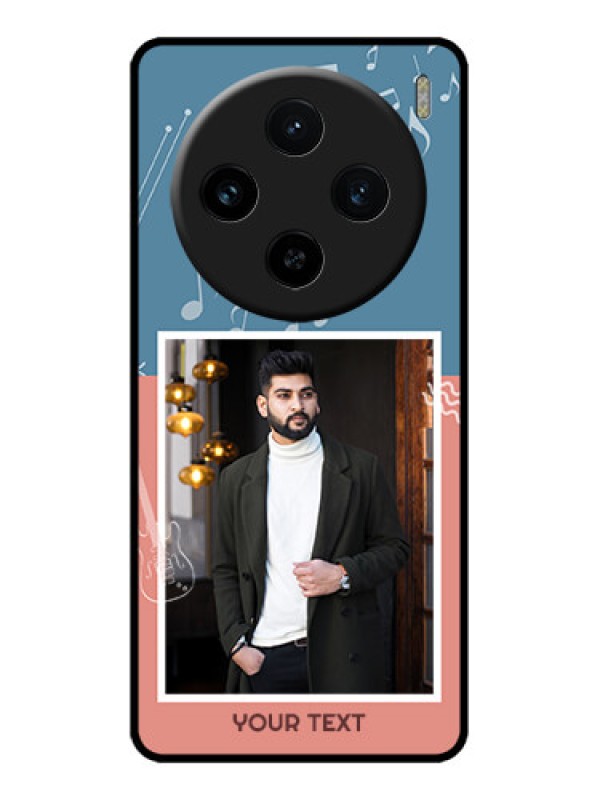 Custom Vivo X100 5G Custom Metal Phone CaseWith Color Musical Note Design