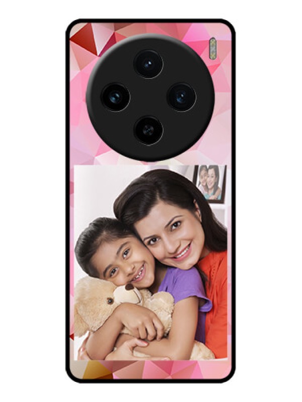 Custom Vivo X100 5G Custom Metal Phone CaseAbstract Triangle Design