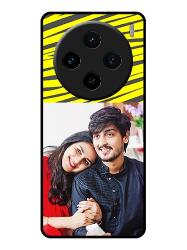 Custom Vivo X100 5G Custom Metal Phone CaseYellow Abstract Design