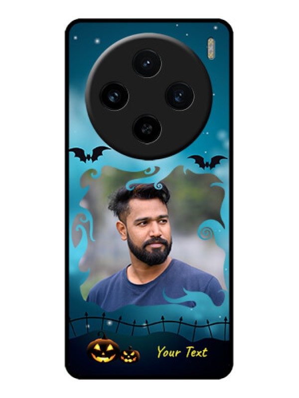Custom Vivo X100 5G Custom Metal Phone CaseHalloween Frame Design