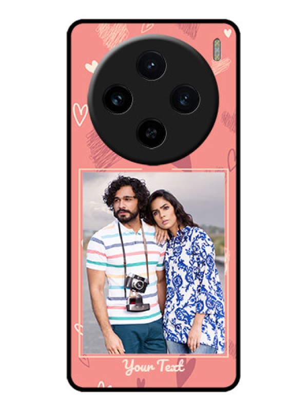 Custom Vivo X100 5G Custom Metal Phone CaseLove Doodle Art Design