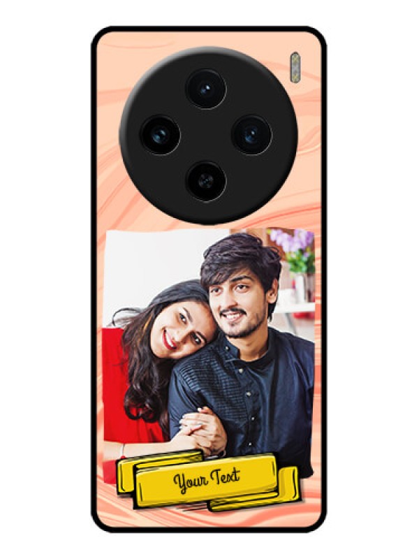 Custom Vivo X100 5G Custom Metal Phone CaseMarble Texture Design