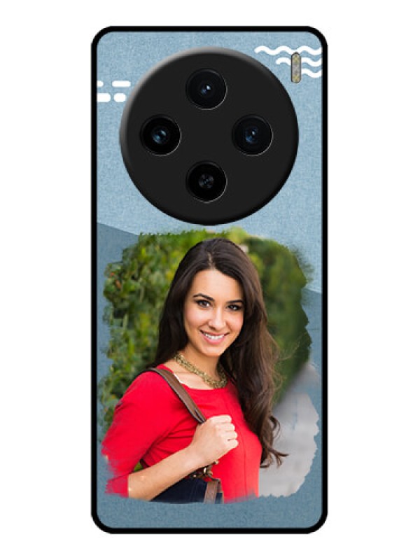 Custom Vivo X100 5G Custom Metal Phone CaseGrunge Line Art Design