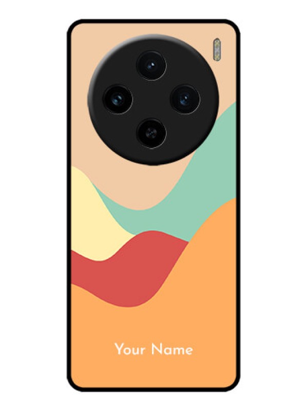 Custom Vivo X100 5G Custom Metal Phone CaseOcean Waves Multi - Colour Design