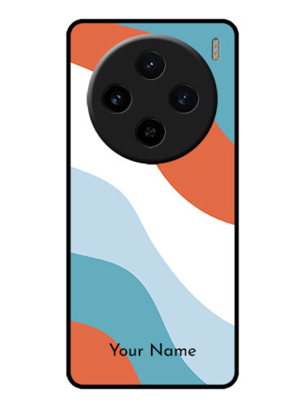 Custom Vivo X100 5G Custom Metal Phone CaseColoured Waves Design
