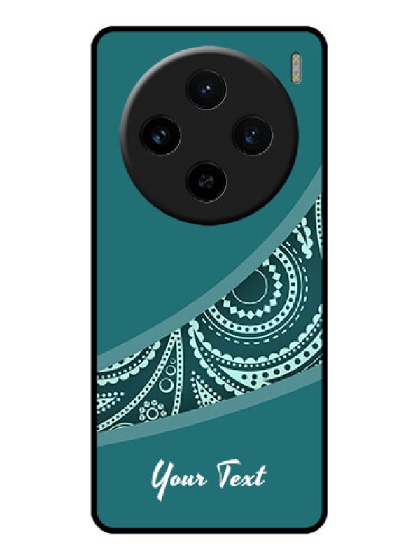 Custom Vivo X100 5G Custom Metal Phone CaseSemi Visible Floral Design