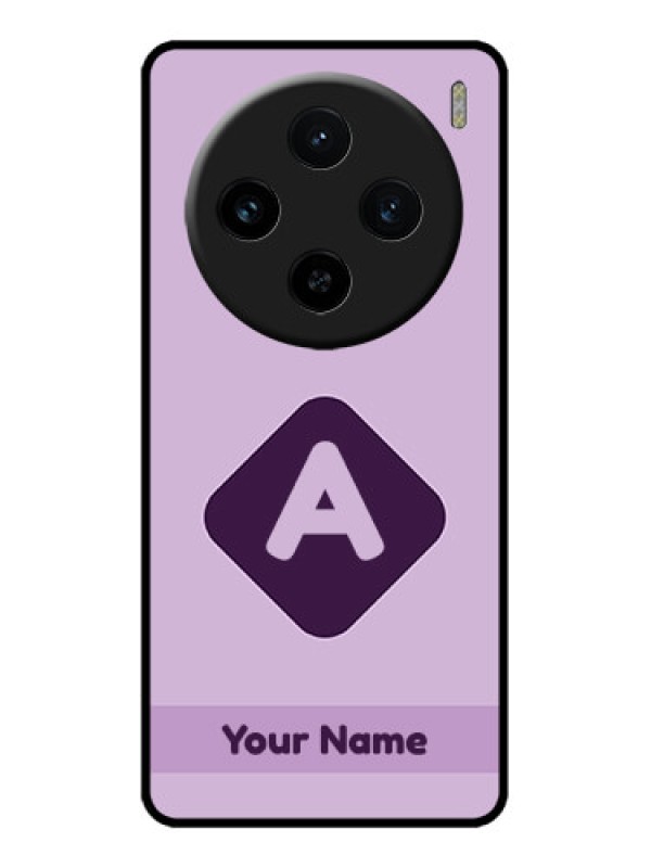 Custom Vivo X100 5G Custom Metal Phone CaseCustom Letter In Curved Badge Design