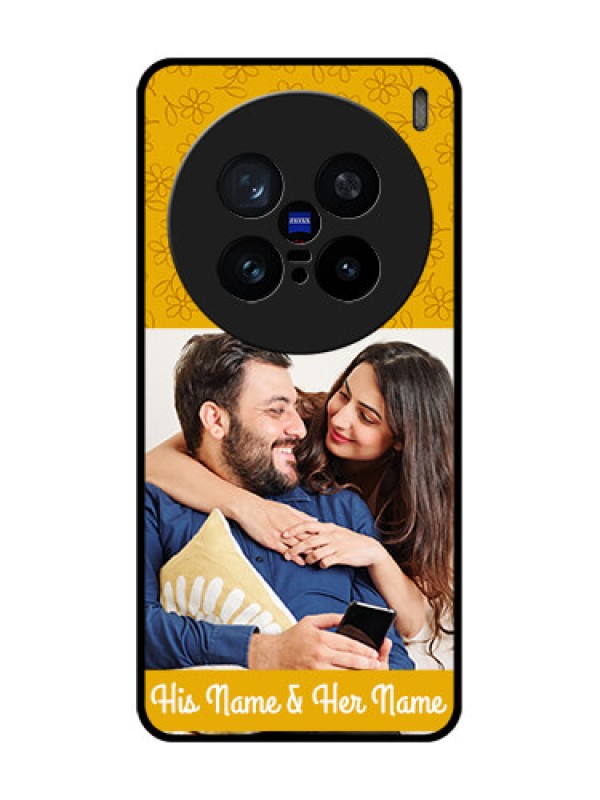 Custom Vivo X200 Pro 5G Custom Metal Phone Case - Yellow Floral Design