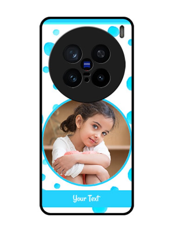 Custom Vivo X200 Pro 5G Custom Metal Phone Case - Blue Bubbles Pattern Design