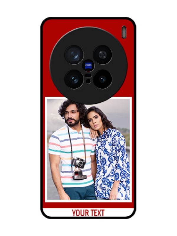 Custom Vivo X200 Pro 5G Custom Metal Phone Case - Red Color Design