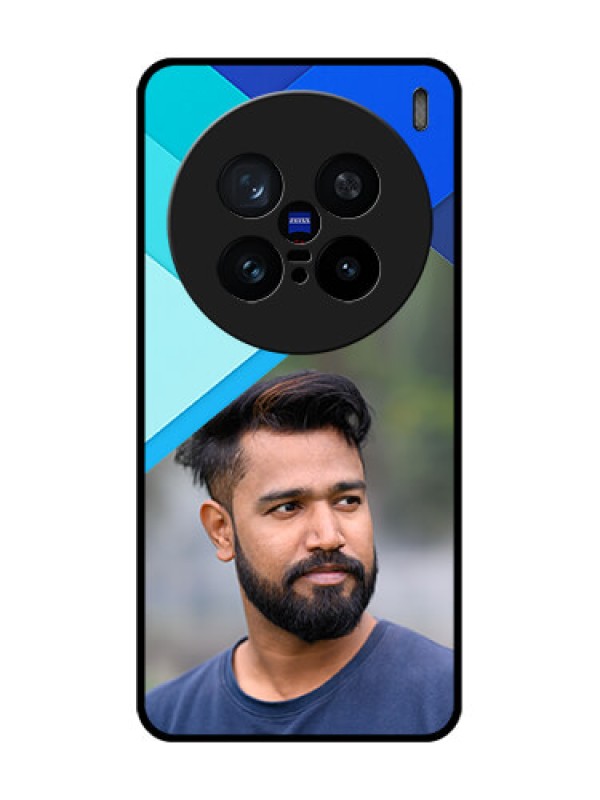 Custom Vivo X200 Pro 5G Custom Metal Phone Case - Blue Pattern Design