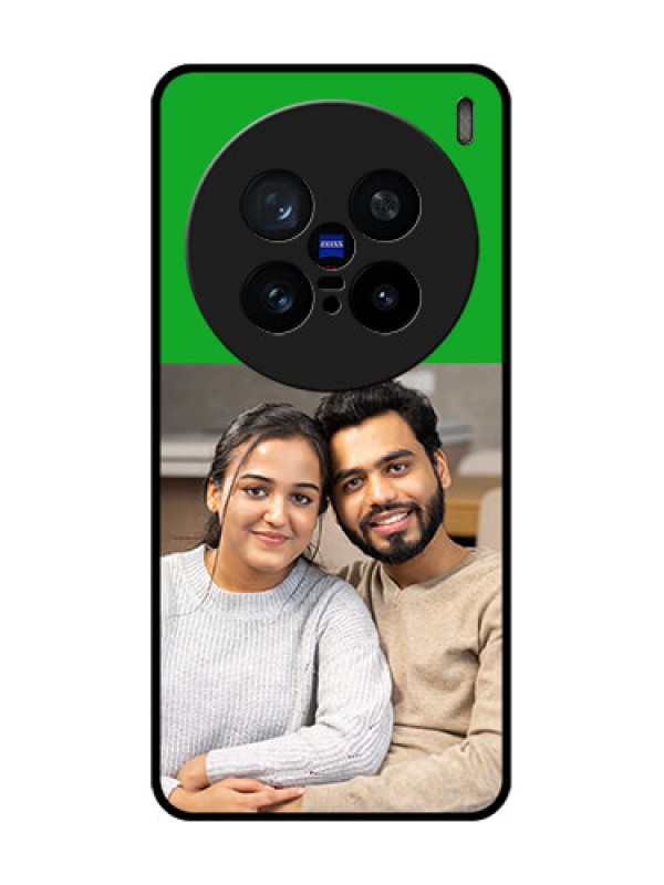 Custom Vivo X200 Pro 5G Custom Metal Phone Case - Green Pattern Design