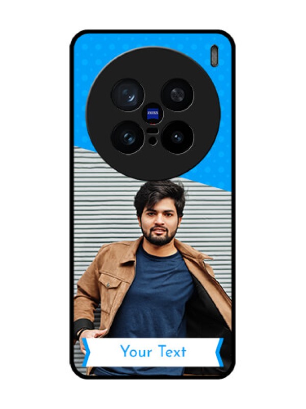 Custom Vivo X200 Pro 5G Custom Metal Phone Case - Simple Blue Color Design