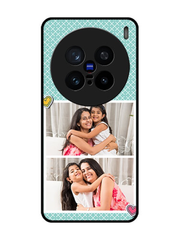 Custom Vivo X200 Pro 5G Custom Metal Phone Case - 2 Image Holder With Pattern Design