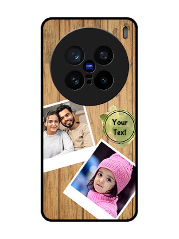 Custom Vivo X200 Pro 5G Custom Metal Phone Case - Wooden Texture Design