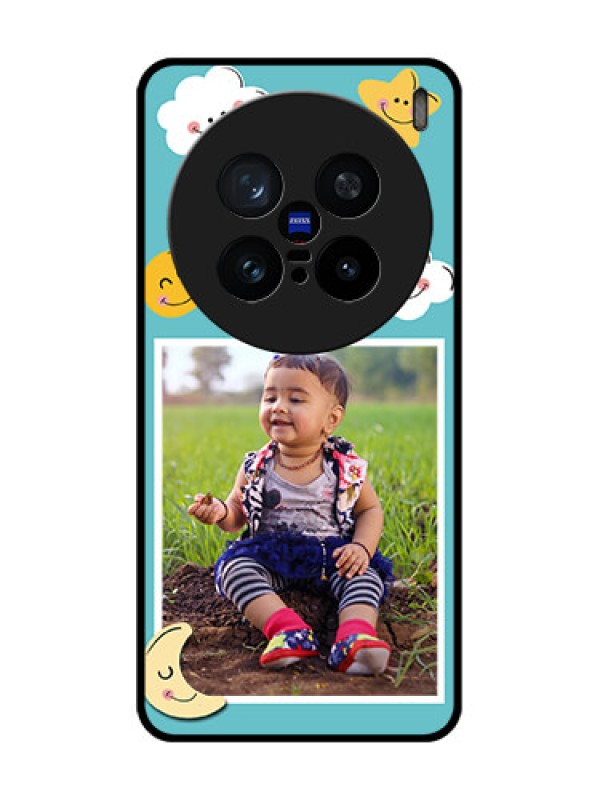 Custom Vivo X200 Pro 5G Custom Metal Phone Case - Smiley Kids Stars Design