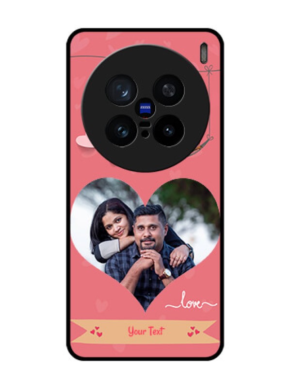 Custom Vivo X200 Pro 5G Custom Metal Phone Case - Peach Color Love Design