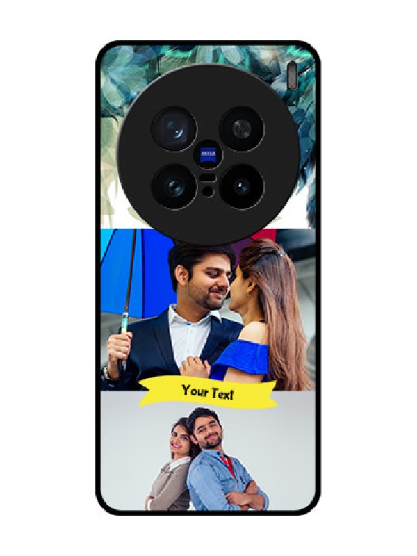 Custom Vivo X200 Pro 5G Custom Metal Phone Case - Image With Boho Peacock Feather Design