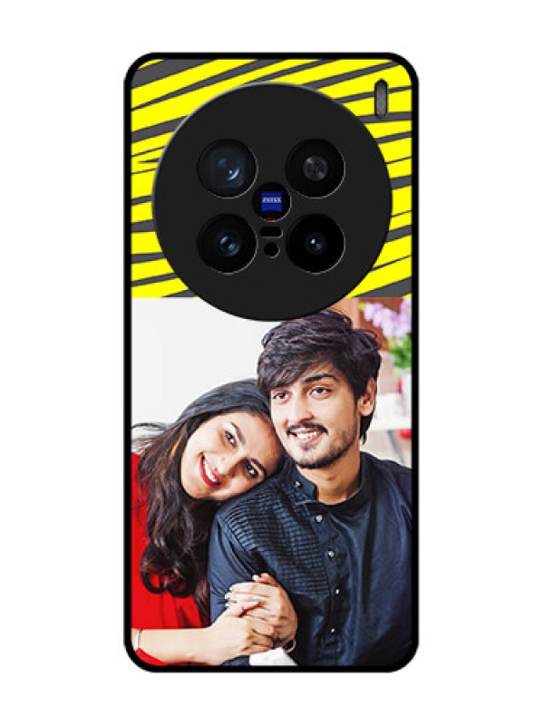 Custom Vivo X200 Pro 5G Custom Metal Phone Case - Yellow Abstract Design